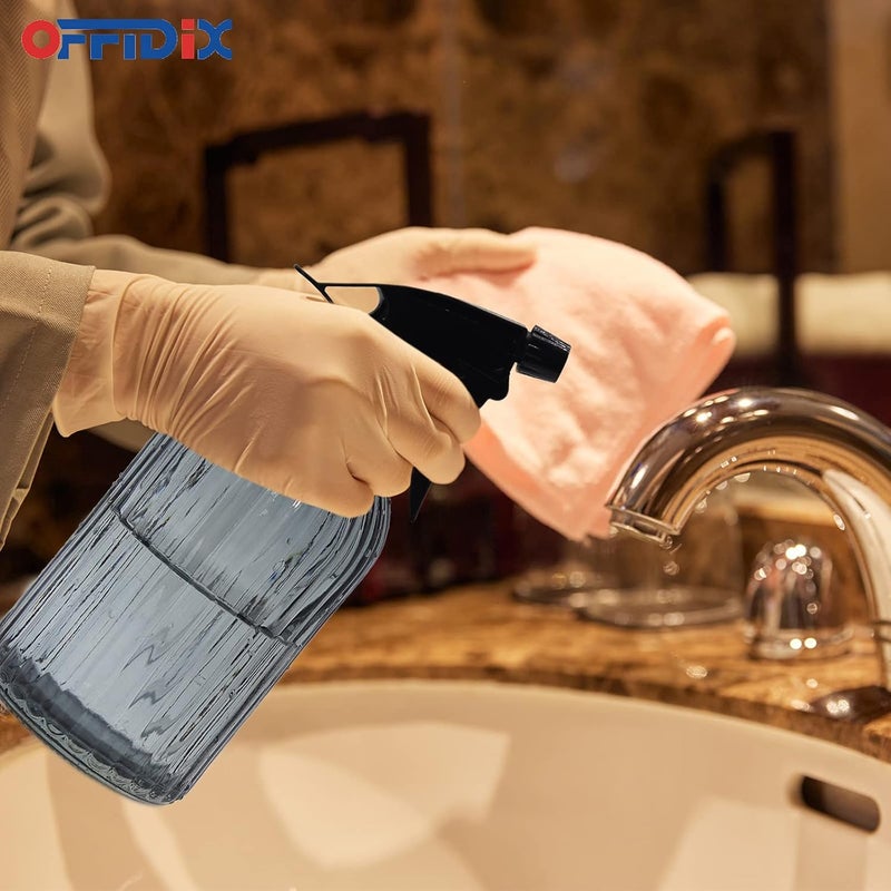 OFFIDIX Glass Spray Bottle, Garden Plants Indoor Plant Mister with Adjustable Nozzle, 0.4L/13.5oz Pressure Watering Can Handheld Spray Bottle for Outdoor Indoor Plants and Cleaning Work (Gray) - Image 4